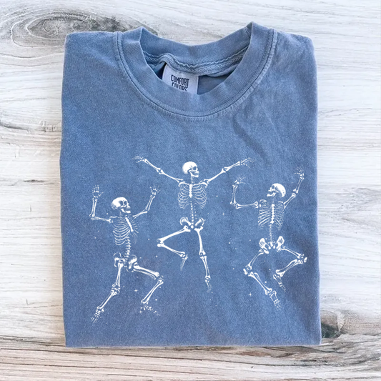 Dancing Skeleton Vintage Style Tee