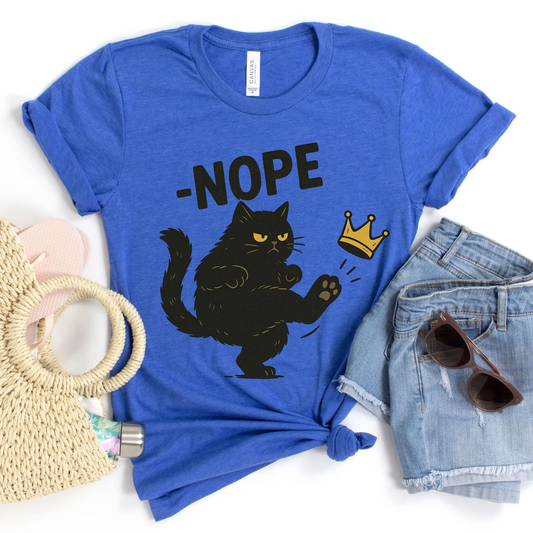 No Kings in America Black Cat Funny Shirt
