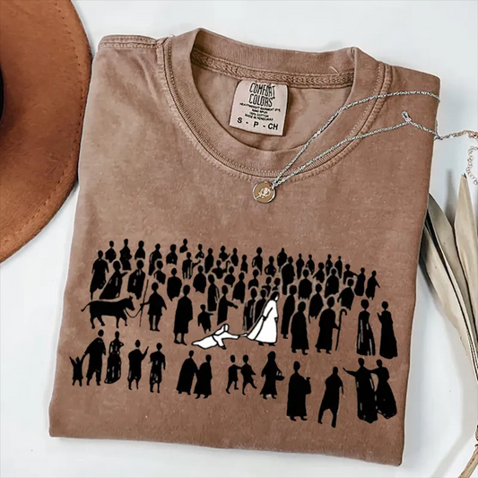 By His Wounds Christian Retro Tee