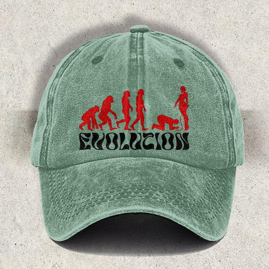 Evolution Feminist Printed Baseball Cap