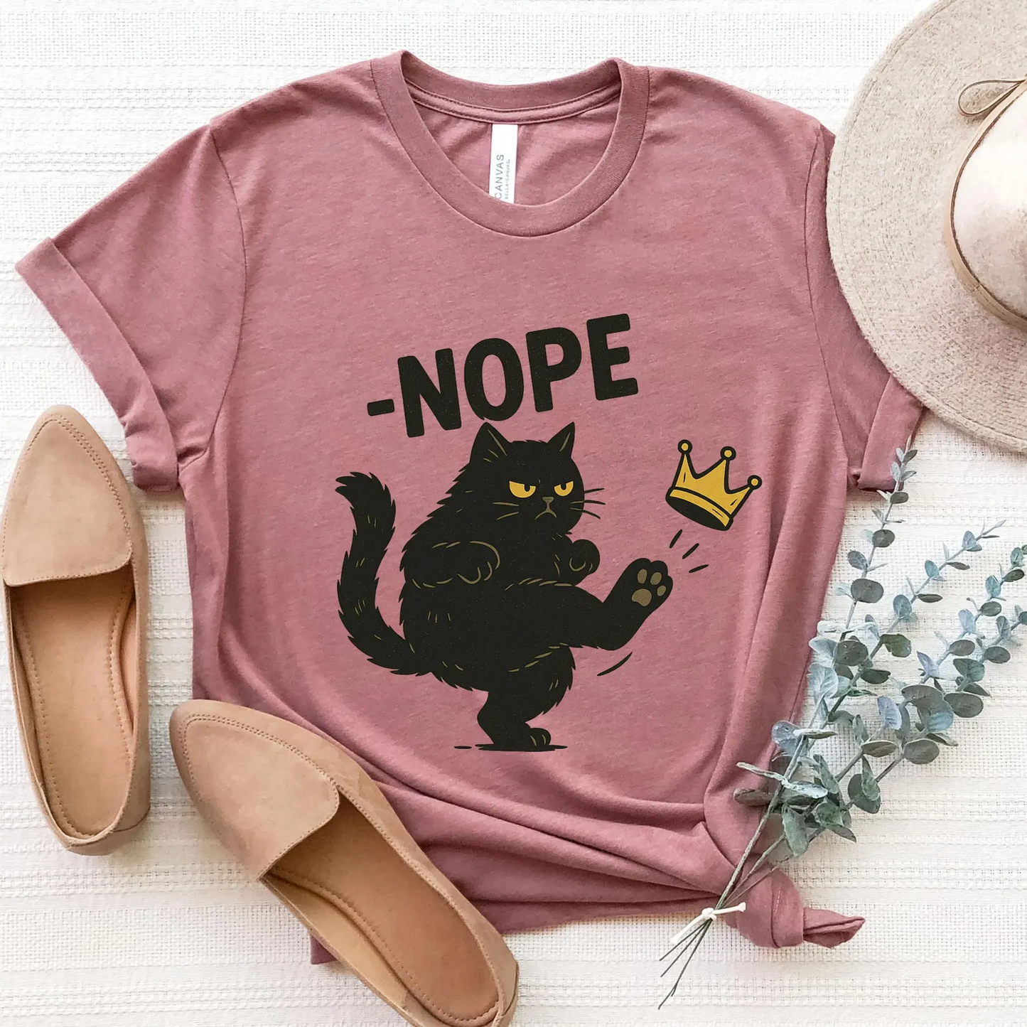 No Kings in America Black Cat Funny Shirt