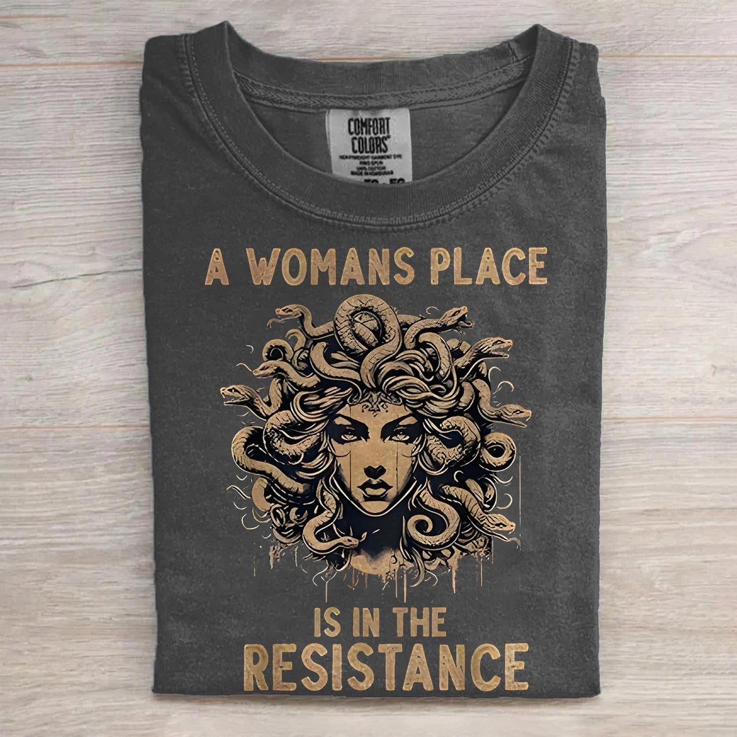 Medusa Feminist Print Retro T-shirt